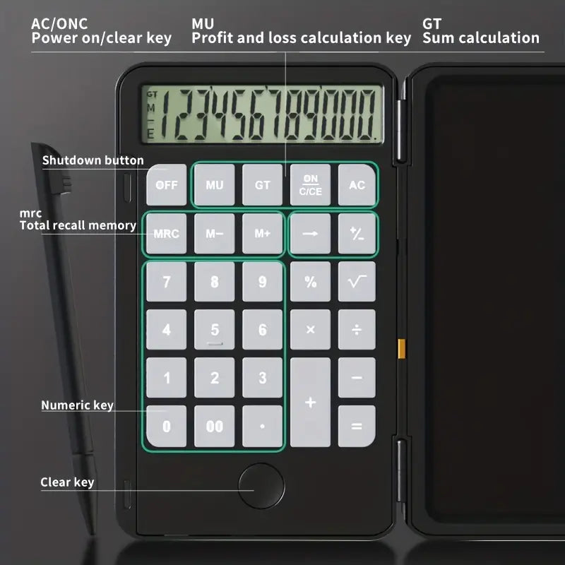 Calculator with LCD Writing Pad — product view 6